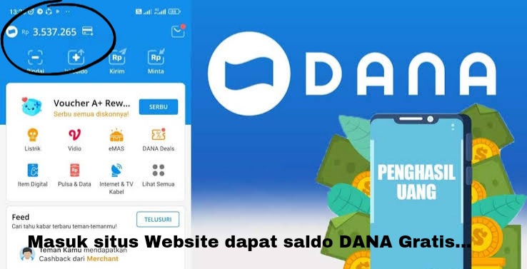 Wow, Dapat Uang dari Saldo DANA Tanpa Instal Aplikasi dan Undang Teman, Begini Caranya..