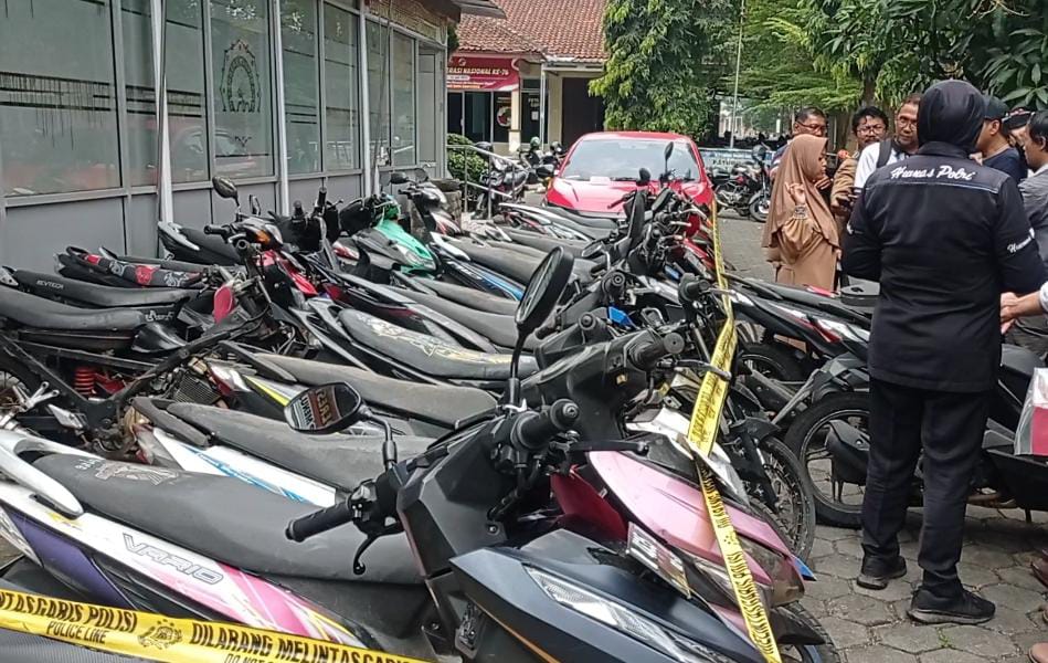 40 Motor Curian Disita Polresta Banyumas, Warga yang Merasa Kehilangan Siapkan Ini dan Datangi Sat Reskrim