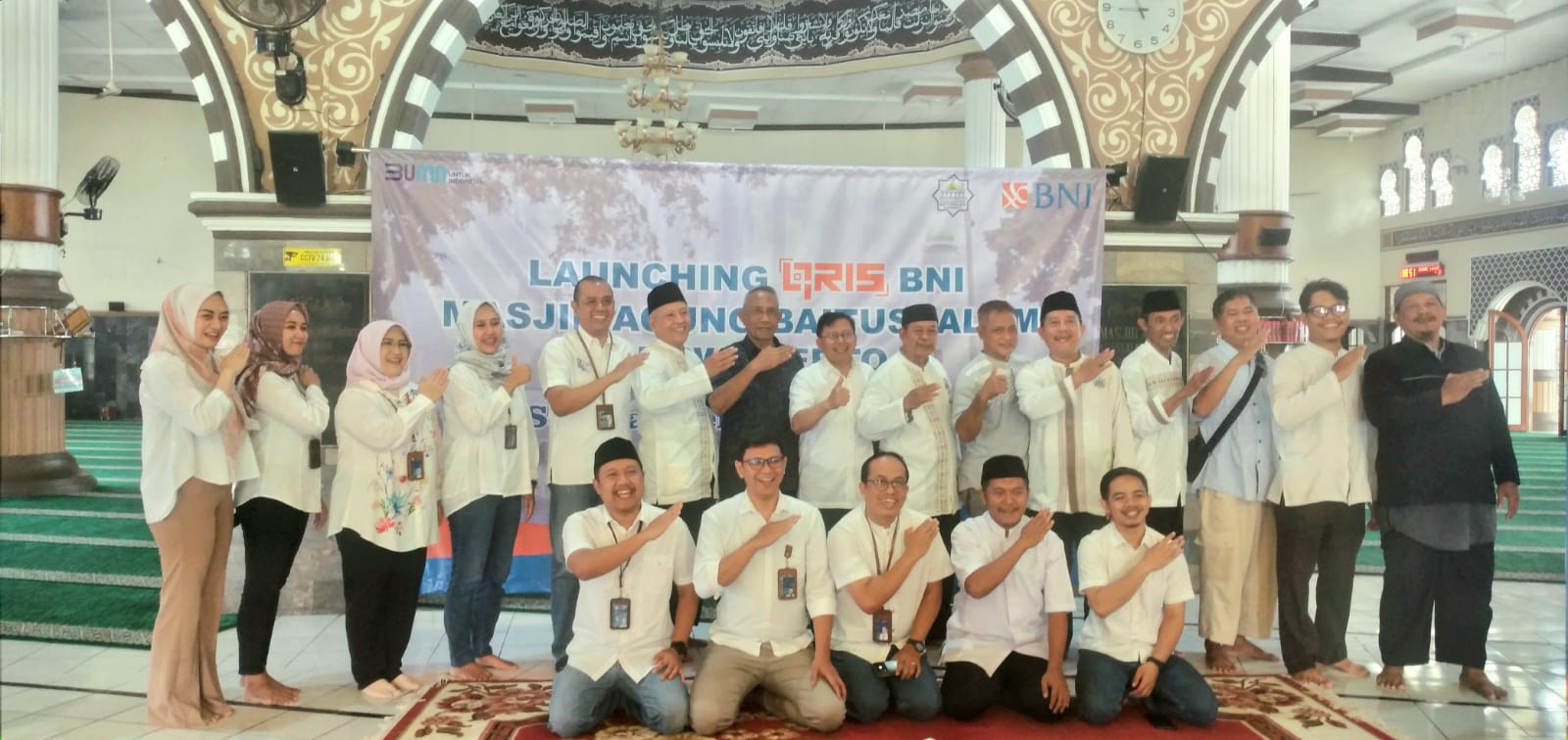 BNI Mudahkan Sedakah Secara Digital, Launching QRIS BNI di Masjid Agung Baitussalam 