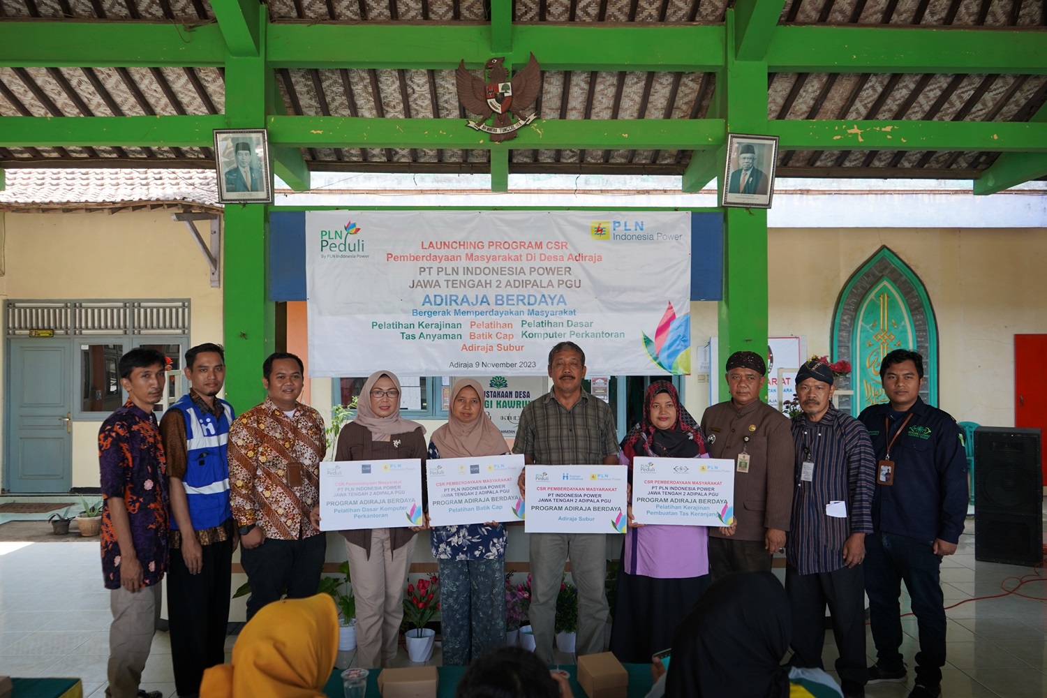 PT PLN Indonesia Power Jawa Tengah 2 Adipala PGU, Launching 4 Program Pemberdayaan Masyarakat di Desa Adiraja