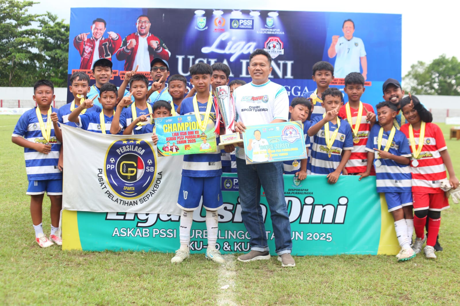 Turnamen Usia Dini Usai Digelar, Pusbit Purbalingga dan Persilaga Sparta Talagening Berhasil Menjadi Juara