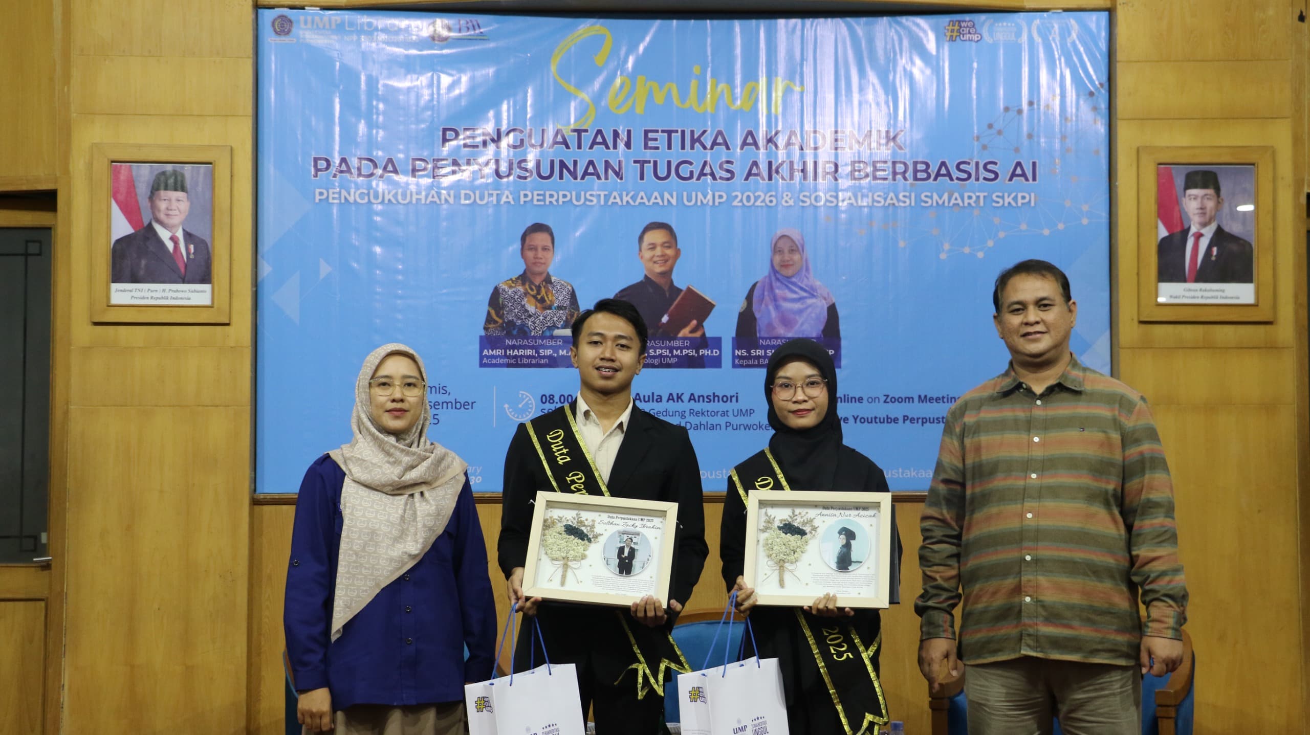 Perpustakaan UMP Gelar Seminar Etika Akademik Berbasis AI dan Kukuhkan Duta Perpustakaan 2026