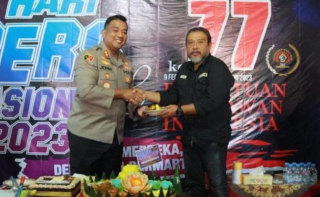 Kapolres Purbalingga Ucapkan Selamat Hari Pers Nasional 2023 di Balai Wartawan