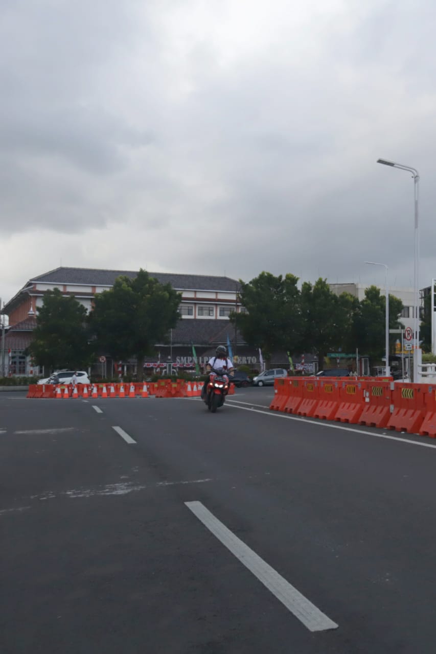 Hari Pertama Jalan Bung Karno Purwokerto Dibuka Dua Arah, Terpantau Lengang
