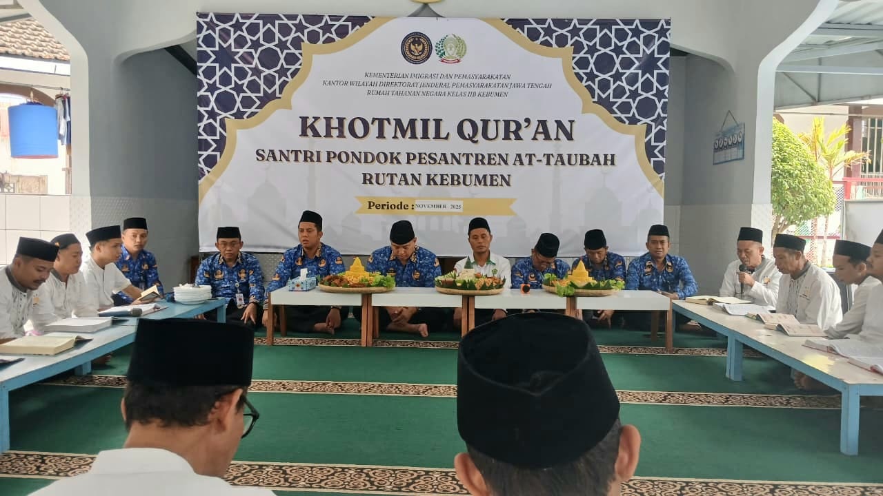 Warga Binaan Rutan Kelas IIB Kebumen Ikuti Khotmil Quran di Rutan