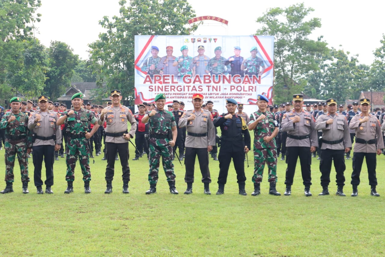 Pemilu 2024, TNI - Polri Apel Sinergitas di Mako Polresta Banyumas