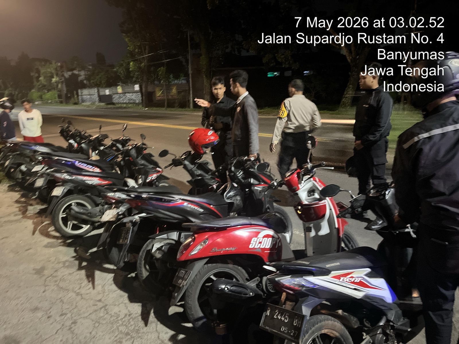Polisi Bubarkan Balap Liar Sokaraja Banyumas, Sembilan Motor Langsung Diamankan