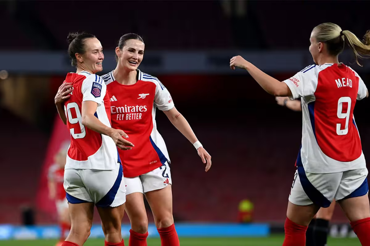 Laga WSL Arsenal W.F.C Vs Leicester City W.F.C, Foord Cetak Dua Gol, Skor Akhir 5-1