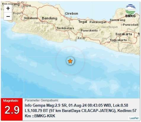 Gempa Magnitudo Kecil Kembali Guncang Cilacap