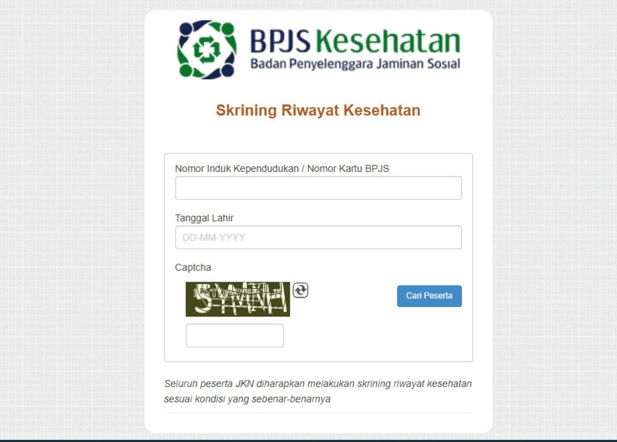 Panduan Link dan Cara Pakai Layanan Skrining BPJS Kesehatan 2025, Bisa Pakai HP!
