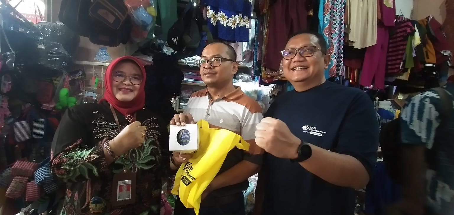 Aktivasi Pasar Kerja Keras Bebas Cemas Diselenggarakan di Pasar Manis Purwokerto, dari BPJS Ketenagakerjaan 