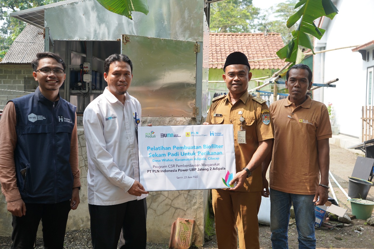 Biofilter Sekam Padi, Inovasi PLN untuk Rakyat dalam Budidaya Ikan Desa Wlahar