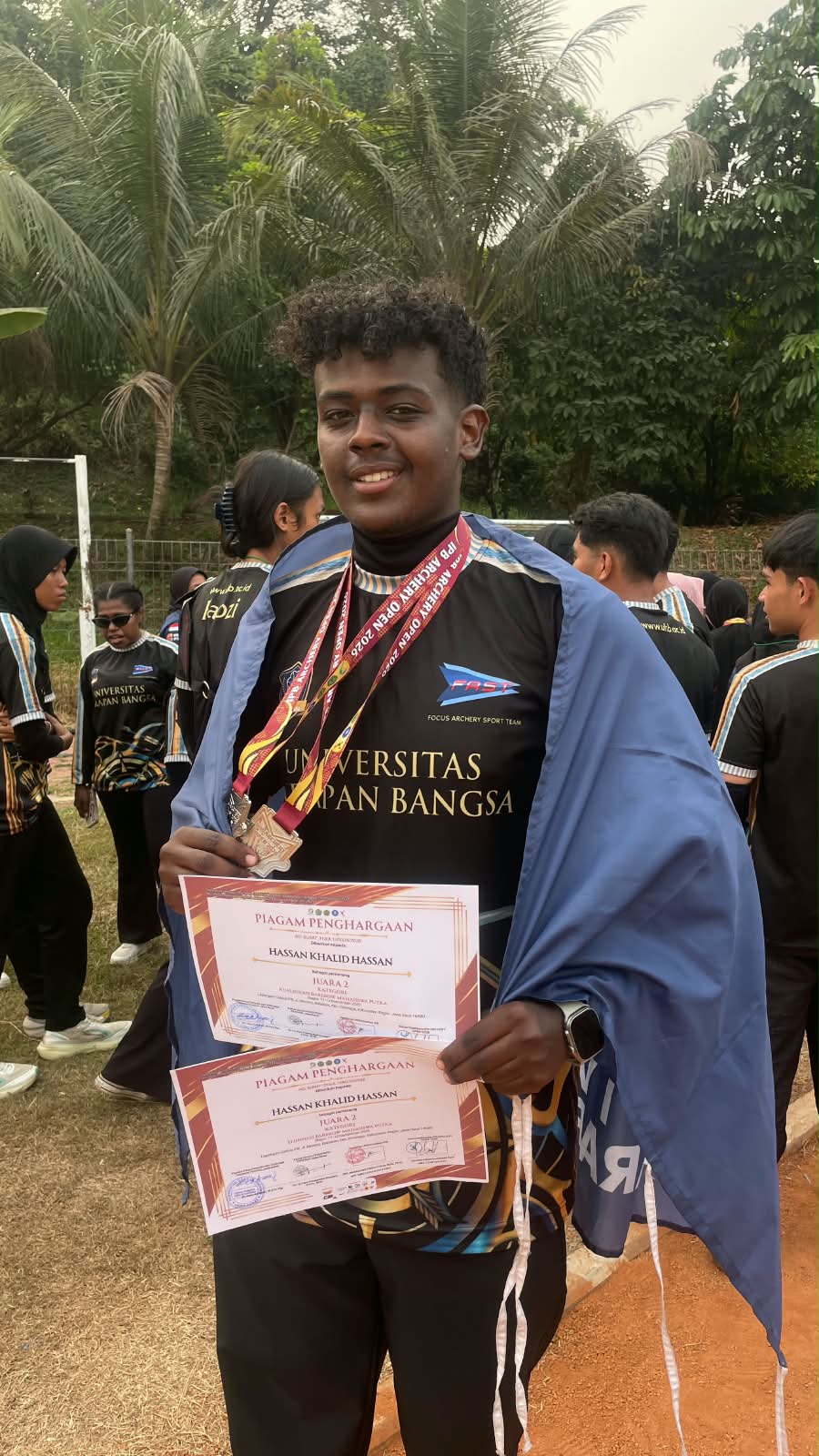 Mahasiswa UHB Asal Sudan Hassan Khalid Koleksi Tujuh Medali Panahan Sepanjang 2026