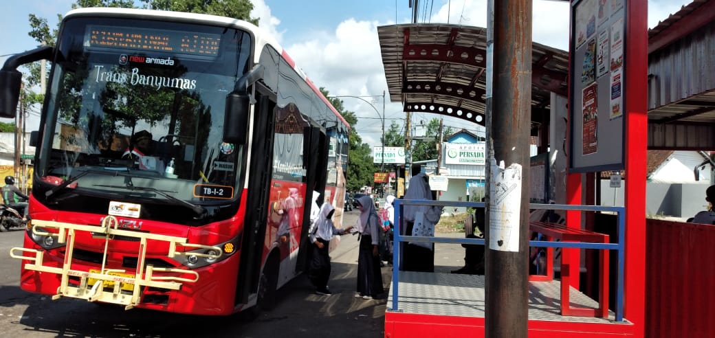 Halte Pasar Pon Menjadi Pengganti Terminal untuk Bus Trans Banyumas