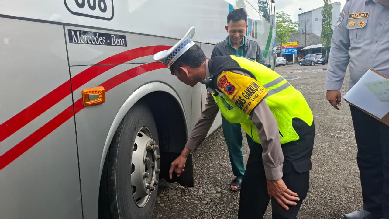 Satlantas Temukan 4 Bus AKAP Tidak Laik Jalan di Terminal Purbalingga