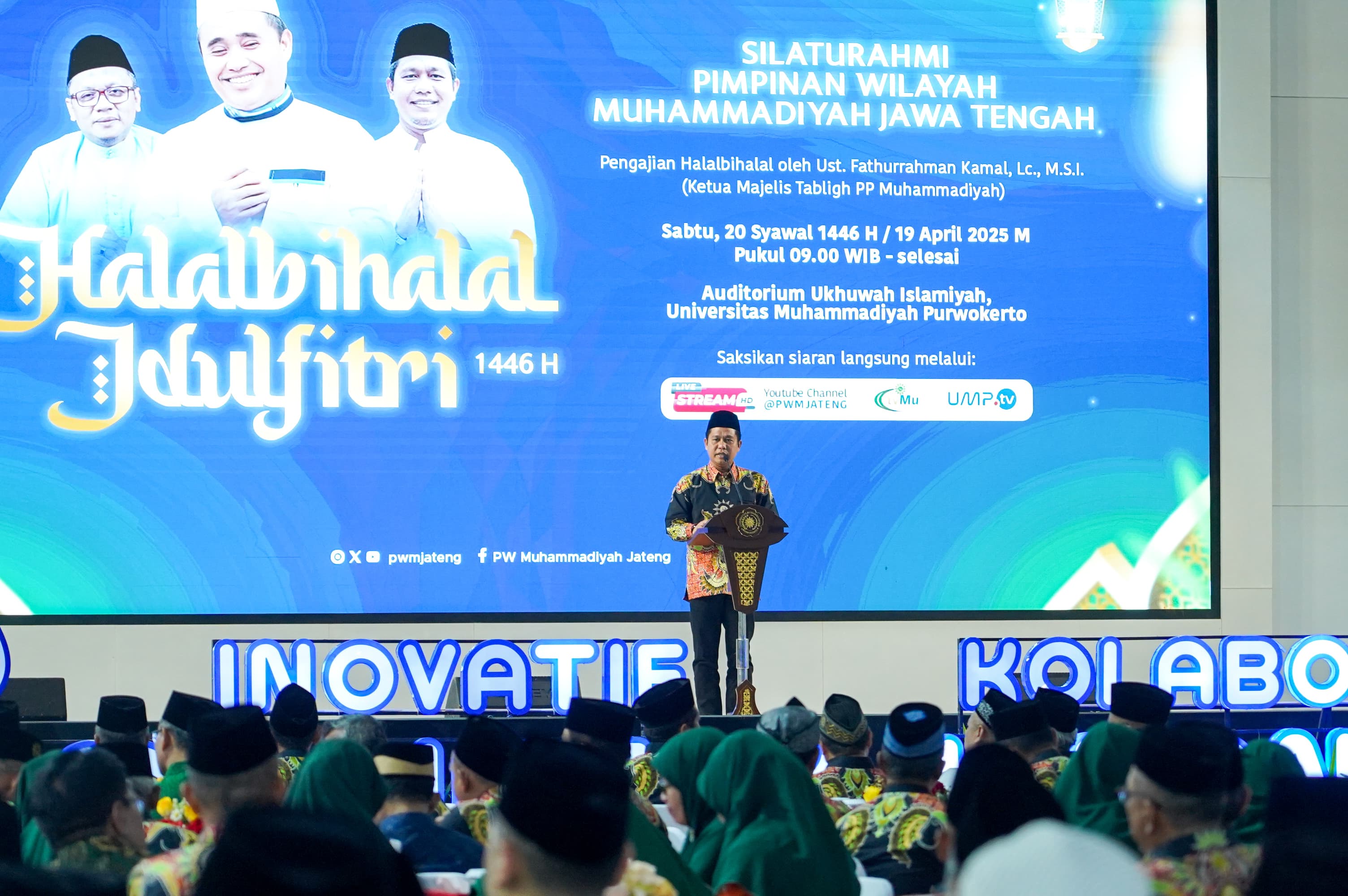 UMP Jadi Tuan Rumah Halalbihalal PWM Jateng, Fathurrahman Kamal Sampaikan Pesan Dakwah Kebangsaan
