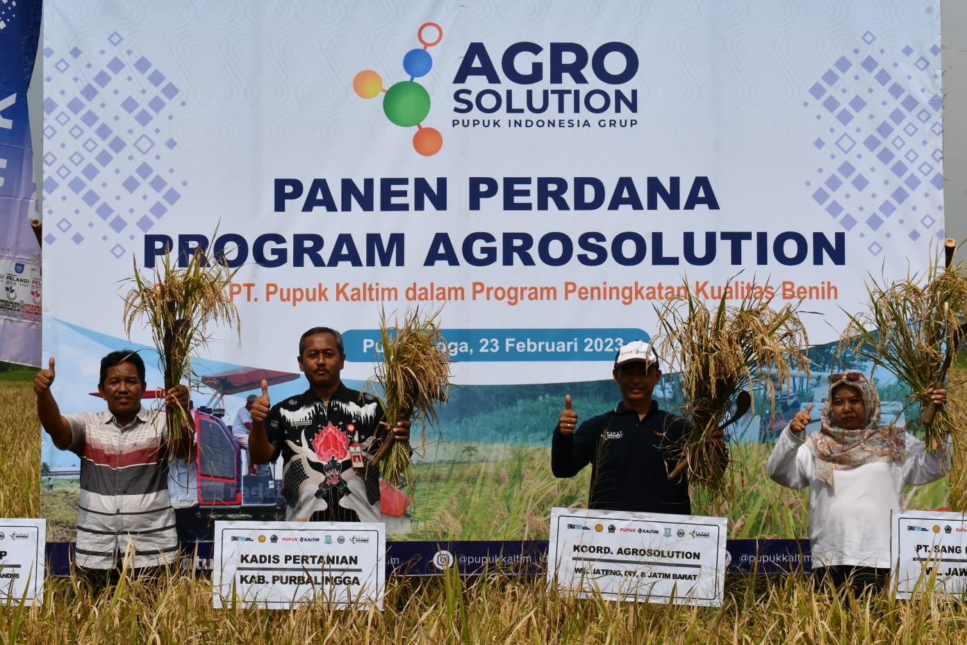 PT Pupuk Kaltim Kembangkan Agrosolution di Purbalingga, 26 Hektar Panen Perdana