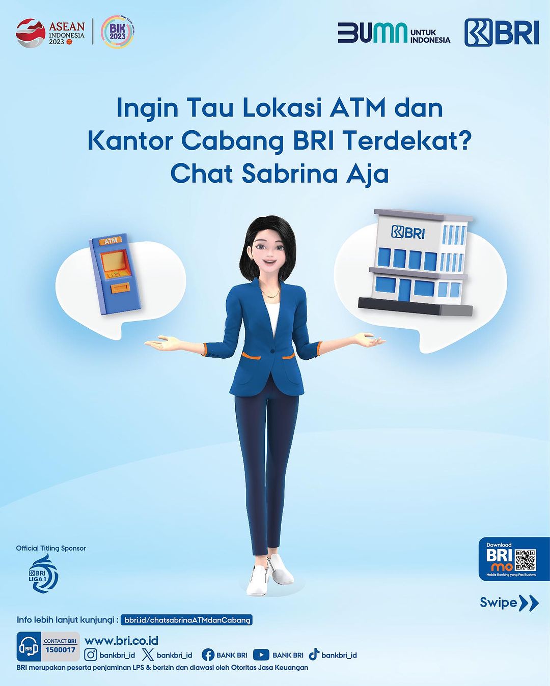 Sabrina Hadirkan Layanan Perbankan Lebih Cepat dan Mudah, Bisa Cek Saldo hingga Temukan Merchant BRI Favoritmu