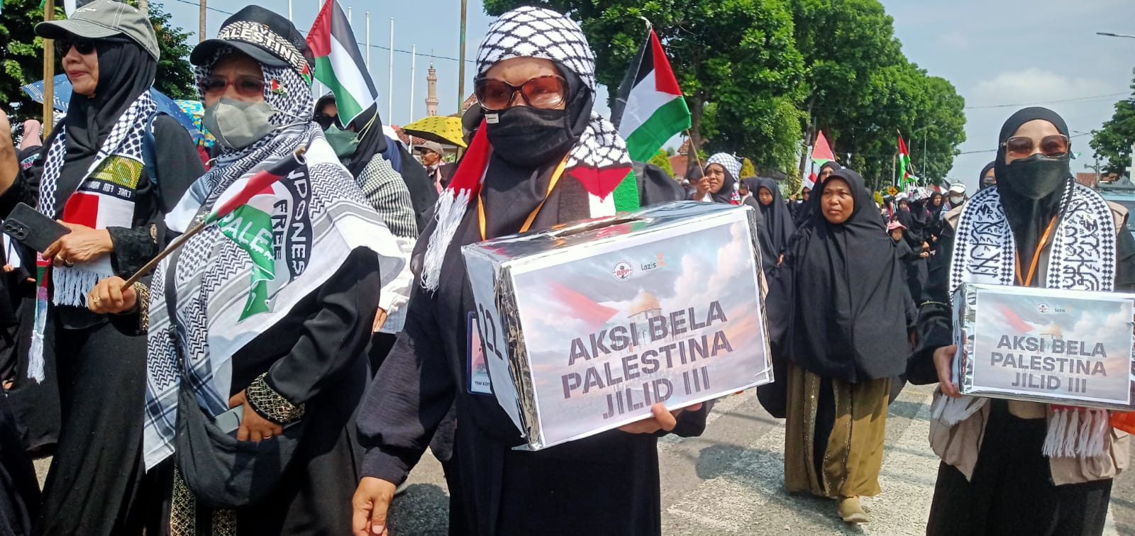 Ratusan Warga Banjarnegara Turun ke Jalan Bela Palestina