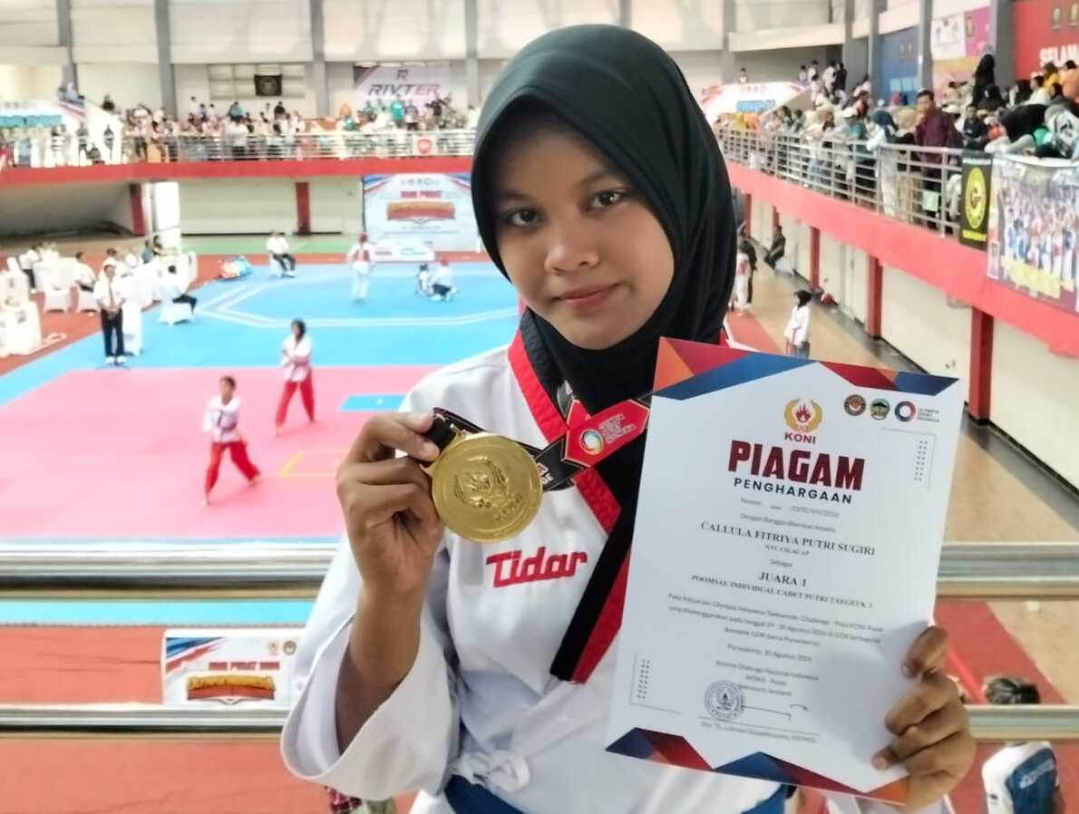 Siswi SMPN 2 Cilacap Raih Juara 1 Poomsae Piala KONI Pusat 2026