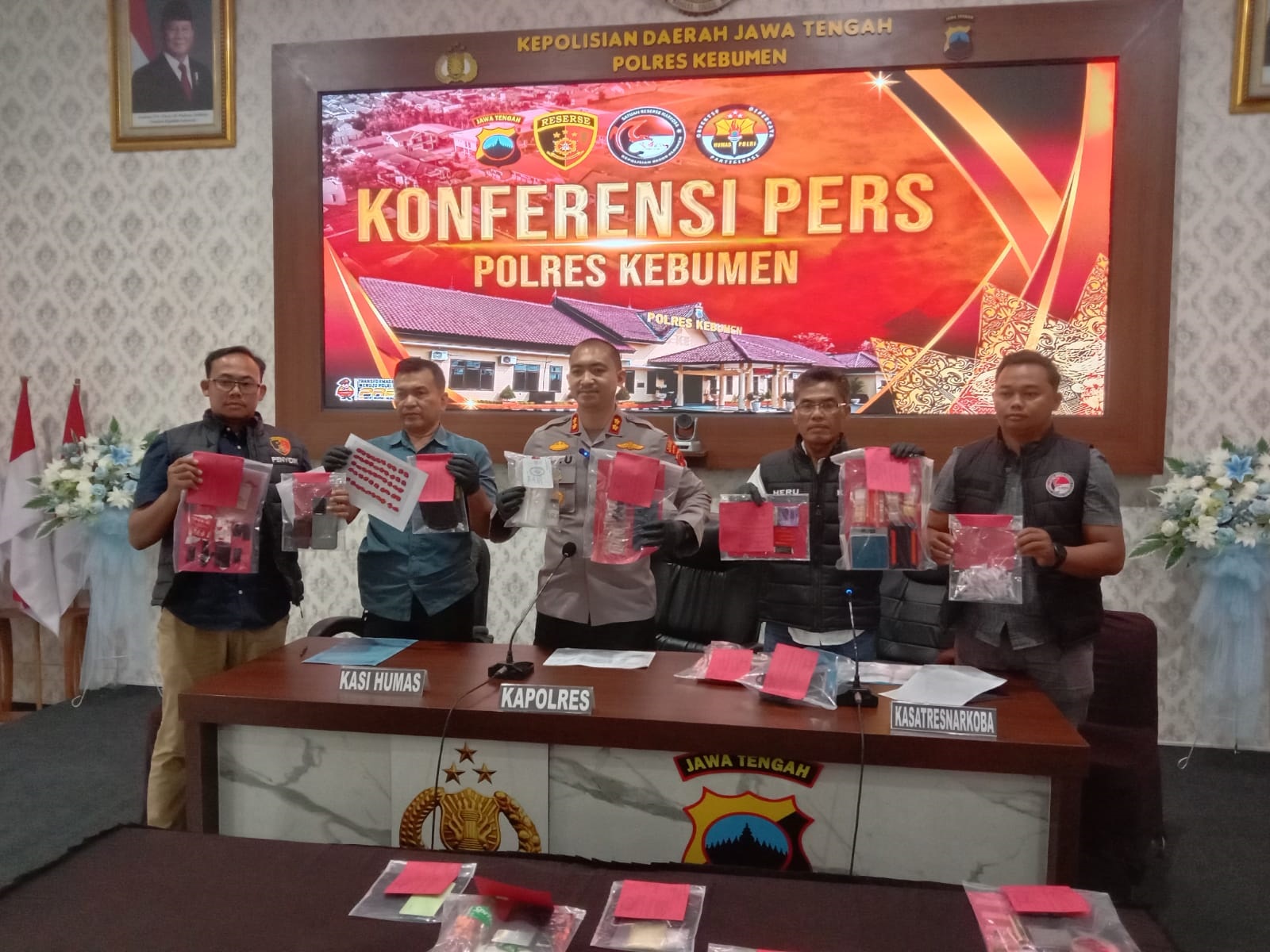 Polres Gagalkan Peredaran 216 Gram Sabu dan Ekstasi 