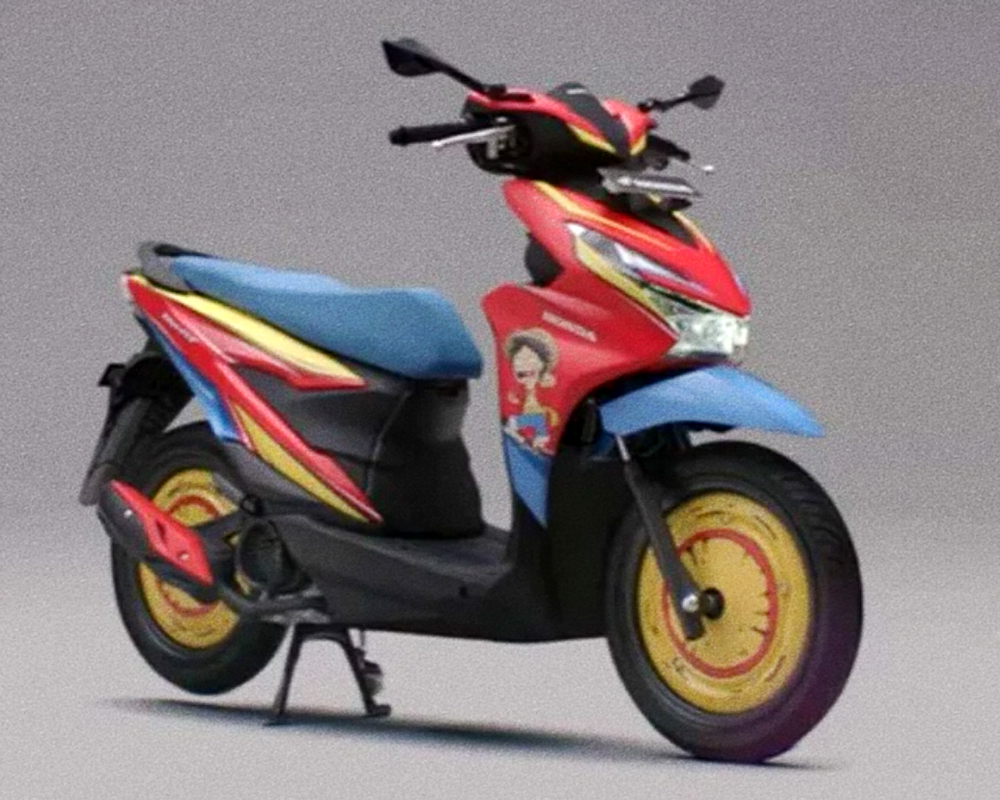 Super Keren! AHM Rilis Motor Matic Honda Beat Deluxe Smart Key Bertema One Piece