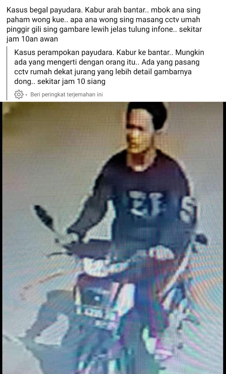 Polsek Jatilawang Masih Mencari Pelaku Begal Payudara di Jatilawang Banyumas 