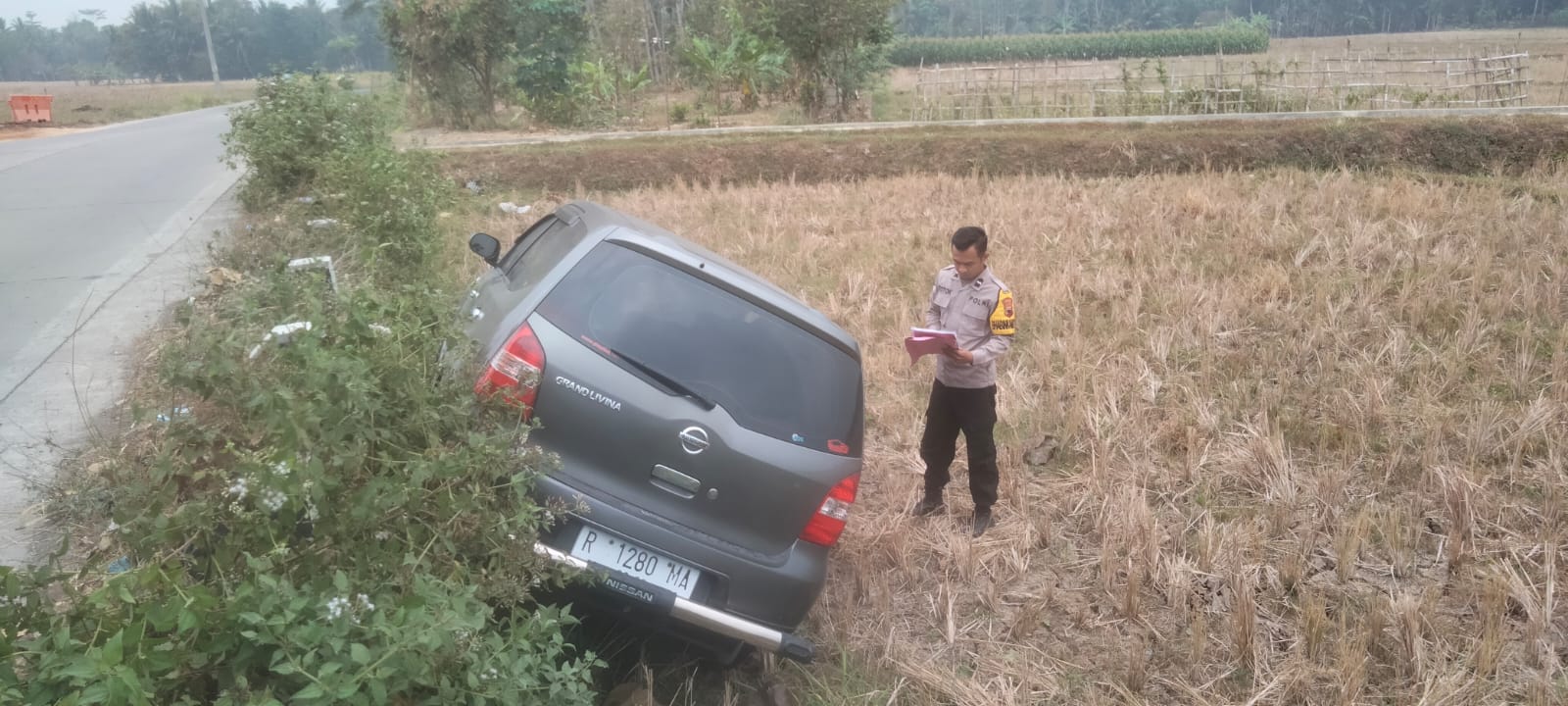 Pengemudi Mobil Terjun ke Sawah di Kemangkon Purbalingga Akhirnya Ditemukan, Penyebab Diduga Karena Mengantuk