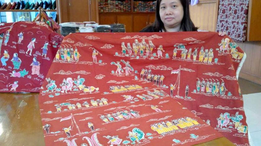 Meriahnya Kemerdekaan dalam Batik Pitulasan Karya Pembatik Sokaraja Banyumas