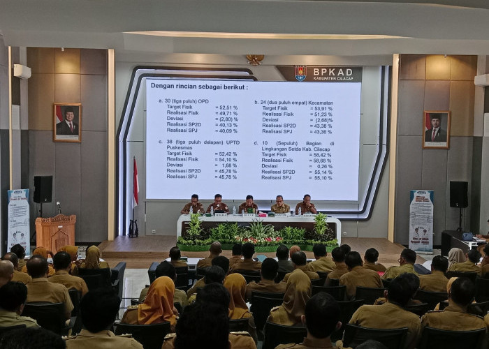Capaian Progres Fisik APBD Cilacap 2025 Masih di Bawah Target, Bupati Dorong Evaluasi dan Percepatan