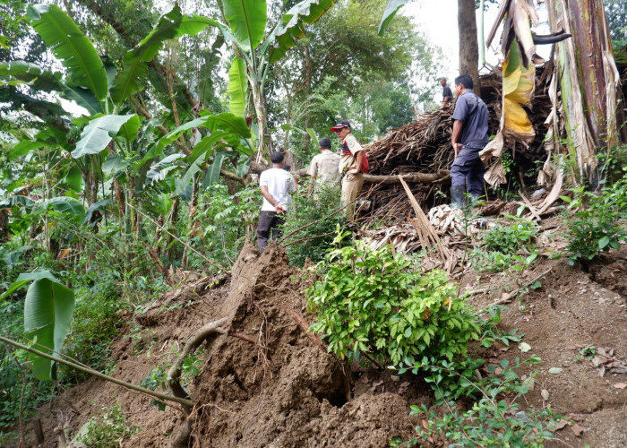 Tanah Bergerak Ancam Pemukiman Warga Desa Tunjungseto 