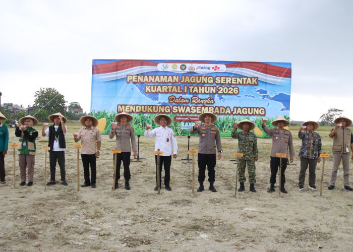 Dukung Program Ketahanan Pangan, Polres Tanam Jagung Serentak 