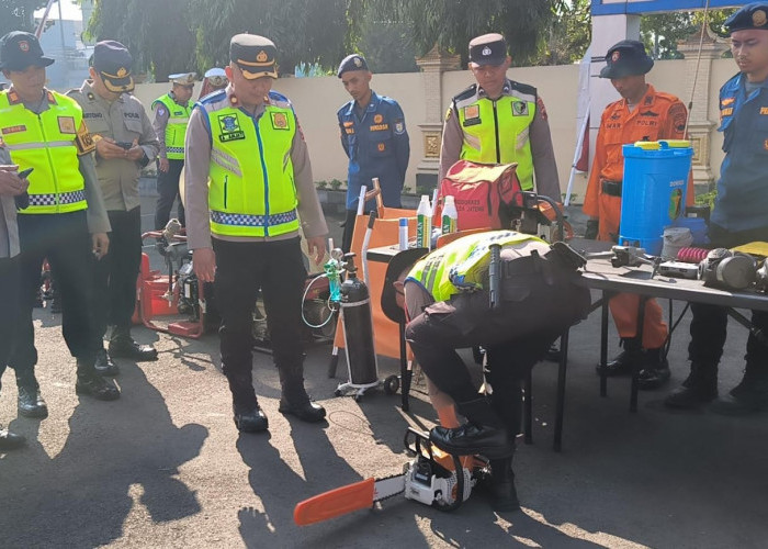 Hadapi Puncak Kemarau, Polres Purbalingga Siagakan Dua Pleton Bhayangkara Antisipasi Karhutla