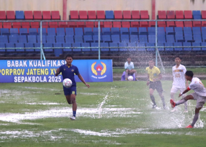 Banyumas Unggul 4-0 atas Kota Tegal, Laga Dihentikan Karena Cuaca Ekstrem