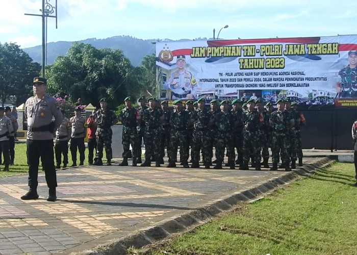  Tingkatkan Keamanan Wilayah, TNI-Polri Gelar Apel Jam Pimpinan 