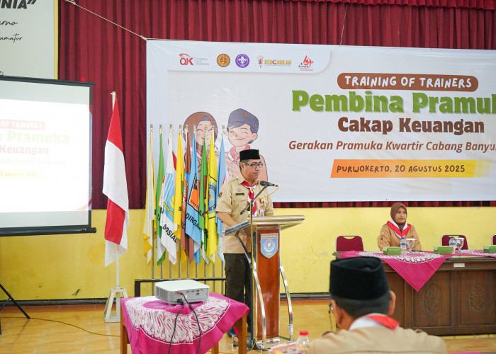 OJK Purwokerto dan Kwarcab Banyumas Adakan TOT Pembina Pramuka Cakap Keuangan