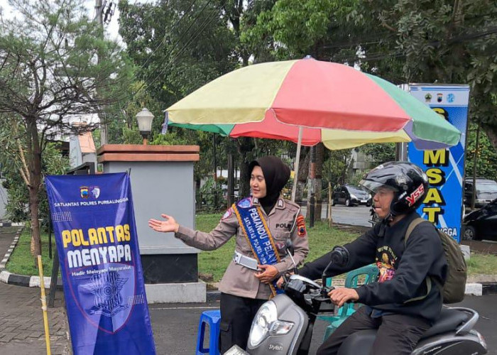 Sosialisasi Patuh Membayar Pajak Kendaraan Bermotor, Samsat Purbalingga Gelar Polantas Menyapa