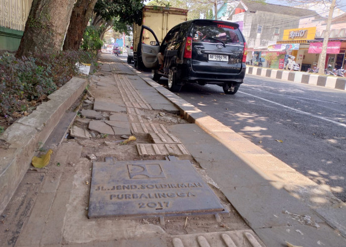 Banyak Trotoar Rusak di Purbalingga, Pemkab Baru Rencanakan Revitalisasi Jalan Jenderal Soedirman Barat