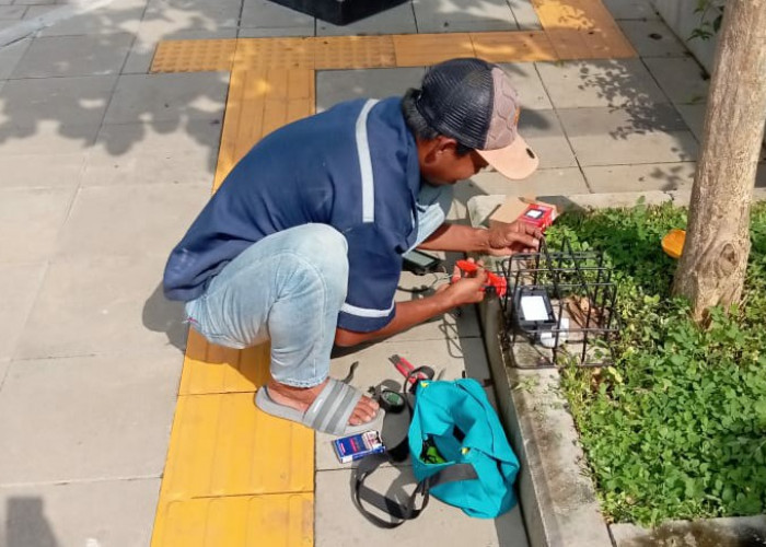 Lebih dari 30 Lampu Sorot Taman Banyumas Kota Lama Raib dan Rusak