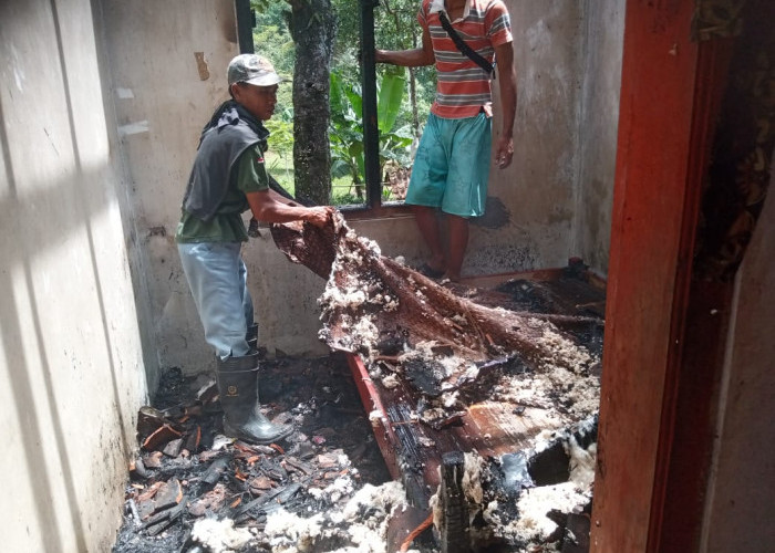 Ditinggal ke Sawah, Rumah Milik Warga Desa Ciwalen, Cilacap Terbakar 