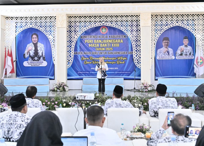 Konferensi PGRI Banjarnegara ke-XXIII, Bupati Tekankan Peran Guru Jaga Persatuan dan Kualitas Pendidikan