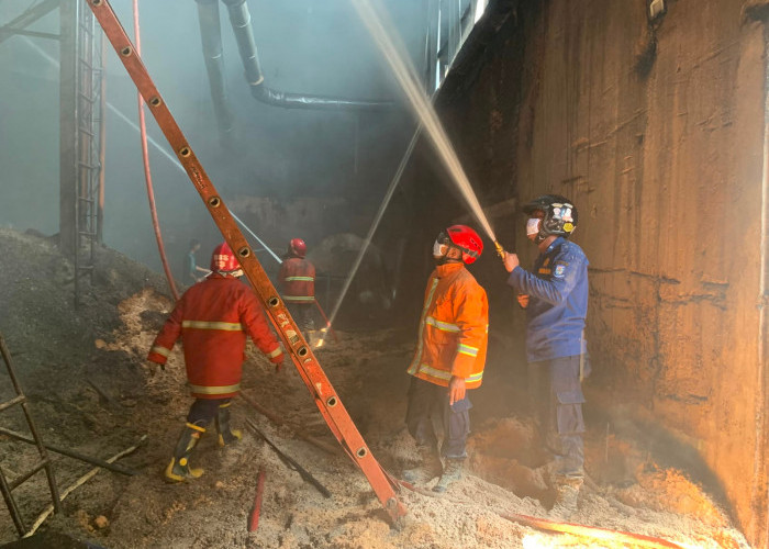 Pabrik Kayu PT KBM di Mewek Purbalingga Terbakar, Api Diduga Berasal dari Mesin Penampung Serbuk
