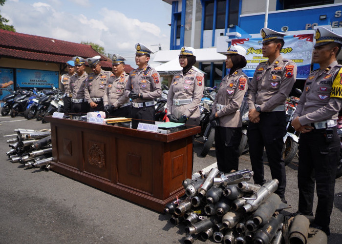 210 Kendaraan Berknalpot Brong Ditilang di Banyumas