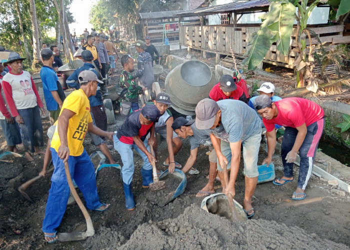 Jalan Cor TMMD di Desa Pandak Kecamatan Sumpiuh Ditarget Rampung Minggu 