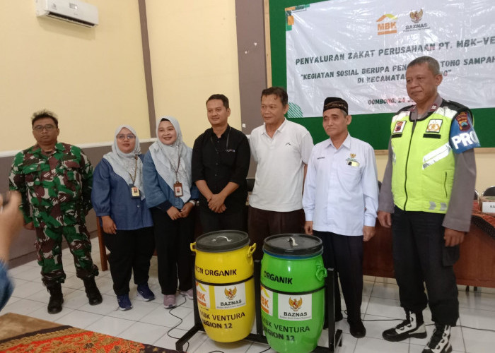 Peduli Lingkungan, PT MBK Ventura Bagikan 45 Tempat Sampah