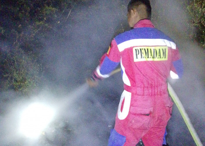 Kebakaran Lahan dan Limbah Lem Terjadi di Cilongok, Damkar Banyumas Padamkan Api dalam Waktu 35 Menit