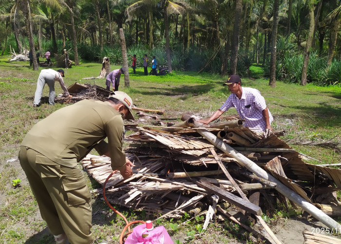 Gubuk Liar di Pantai Widarapayung Cilacap Dibongkar, Usai Viral Diduga Jadi Tempat Asusila