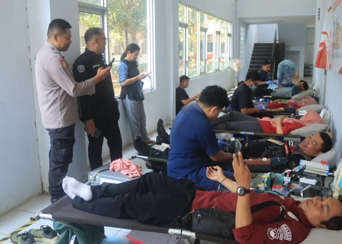 Polres Purbalingga Gelar Donor Darah HUT ke-75 Humas Polri, 83 dari 96 Peserta Bisa Donor