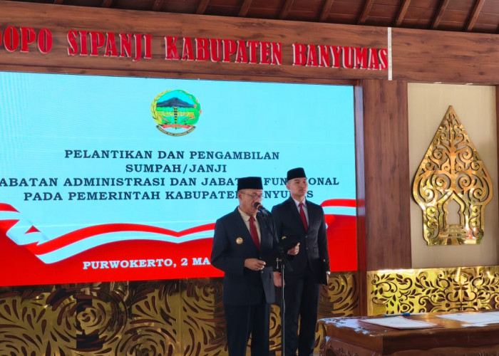 Bupati Banyumas Sadewo Lantik 135 Pejabat, Tegaskan ASN Tinggalkan Mentalitas ABS