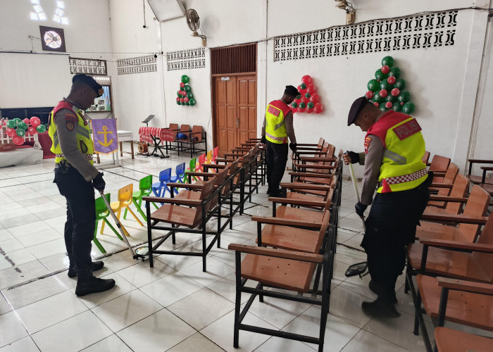 Polresta Cilacap Lakukan Pengecekan Pengamanan Ibadah Natal